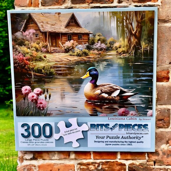 Bits & Pieces Puzzle Large Pieces LOUISIANA CABIN 300 Piece MALLARD DUCK - Picture 11 of 11